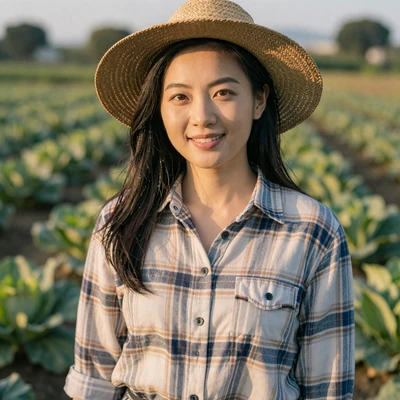 Portrait of Mei-Lin, a verified farmer from Fresno, CA