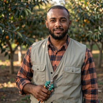 Portrait of Ibrahim, a verified farmer from Fresno, CA